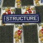 STRUCTURE USA WRECK DOMINO EFFECT OLIVE YELLOW Neck Tie Men Designer Tie EUC