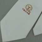 Vintage Longhorns Football helmet Logo Wide  White 60s 1970 Mens Neck Tie #EV