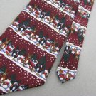 New Christmas Santa Snow Holiday Reindeer Tree Snowman Men Maroon Neck Tie Lot#B