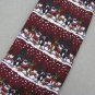 New Christmas Santa Snow Holiday Reindeer Tree Snowman Men Maroon Neck Tie Lot#B