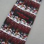 New Christmas Santa Snow Holiday Reindeer Tree Snowman Men Maroon Neck Tie Lot#B
