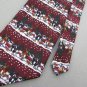 New Christmas Santa Snow Holiday Reindeer Tree Snowman Men Maroon Neck Tie Lot#B