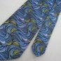 Vintage Wemlon Wembley Abstract Waves Texture 60s 70s Blue Blk Mens Neck Tie #EV
