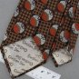 VINTAGE CHRISTIAN DIOR BROWN GEOMETRIC CIRCLE TEXTURE FAT 60s 70s Neck Tie #V-3