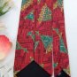 ANDRIANO RED GREEN YELLOW TRIANGLES SILK Neck Tie Men Designer Tie EUC