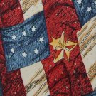 AMERICAN EGALE Cotton LONESTAR RED BLUE MEN NECK TIE Men Designer Tie EUC