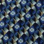 CLAIBORNE OVALS BLUE GREY YELLOW SILK MEN NECK TIE Men Designer Tie EUC