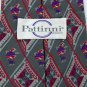 PATTINNI UOMO DIAMONDS RED GREY PURPLE SILK TIE NECK TIE Men Designer Tie EUC