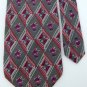 PATTINNI UOMO DIAMONDS RED GREY PURPLE SILK TIE NECK TIE Men Designer Tie EUC