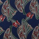 ALFANI FLORAL NAVY RED GREEN SILK NECK TIE Men Designer EUC