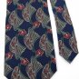 ALFANI FLORAL NAVY RED GREEN SILK NECK TIE Men Designer EUC
