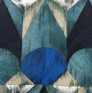 #1A ZYLOS STRIPE TEAL BLUE TAN BLACK SILK TIE NECKTIE