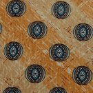#1A LAGANA'S KHAKI ORANGE CIRCLES SILK NECK TIE NECKTIE