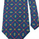 SUTTER & GRANT Navy BLUE Red DIAMOND SHAPED Men Designer Tie EUC