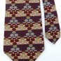 #1A USA Seller ALFANI MAROON KHAKI GEOMETRIC TIE NECKTIE