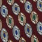 EVAN PICONE MAROON BEIGE GRAY OVALS STRIPE MEN NECK TIE Men Designer Tie EUC