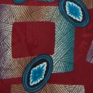 #1A TOWNE SQUARE DarkRed GREEN TAN ART DECO Men Neck Tie