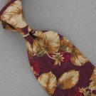 ALFANI GOLD MAROON FLORAL STRAWBERRY SILK MENS NECKTIE TIE #HG 1 Excellent