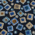 #1A GROFFREY BEENE SQUARES CIRCLES BLACK BLUE Men Neck Tie Seller