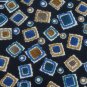 #1A GROFFREY BEENE SQUARES CIRCLES BLACK BLUE Men Neck Tie Seller