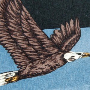 #1A New ANIMAL TRACKS BALD EAGLE BIRD BLACK BROWN NECK TIE