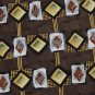 #1A New ENRO BROWN YELLOW WHITE DIAMOND SILK MEN NECK TIE