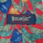 #1A MORGAN HART RED BROWN OLIVE BLUE SILK MEN NECK TIE