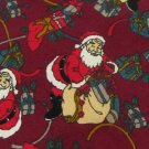 #1A Vintage Camden Court Christmas Santa Holiday Ornament Maroon  Necktie Tie