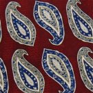 FERRELL REED PAISLEYS RED BLUE OLIVE SILK MEN NECK TIE Men Designer Tie EUC