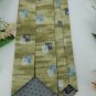 #1A JOHN LORD OLIVE GREEN WHITE ABSTRACT SILK Men Neck Tie