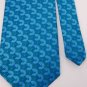 JOE BOXER VTG WOVEN MINT BLUE GREEN SILK Men Designer Tie EUC