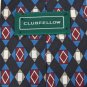 CLUBFELLOW ITALY BLACK BLUE RED CHECKER MEN NECK TIE Men Designer Tie EUC