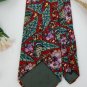 CHRISTIAN DIOR RED GREEN PINK BLUE FLORAL Men Neck Tie Men Designer Tie EUC