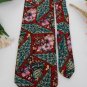 CHRISTIAN DIOR RED GREEN PINK BLUE FLORAL Men Neck Tie Men Designer Tie EUC