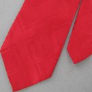 Vintage Sears Texture Red Solid Embossed Geometric 60's 70s Men's Neck Tie  #EV