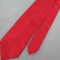 Vintage Sears Texture Red Solid Embossed Geometric 60's 70s Men's Neck Tie  #EV