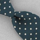 Vtg BEAU BRUMMEL Drak Green Polka Dot Fat Texture 60s 70s Mens Neck Tie #V-4 EVC