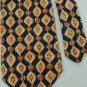 #1A GEOFFREY BEENE YELLOW GREY BROWN SILK MEN NECK TIE