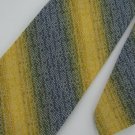 Vintage Wemlon Wembley Texture Stripe 60s Yellow Blue Men Neck Tie Necktie  #EV