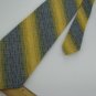Vintage Wemlon Wembley Texture Stripe 60s Yellow Blue Men Neck Tie Necktie  #EV