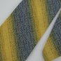 Vintage Wemlon Wembley Texture Stripe 60s Yellow Blue Men Neck Tie Necktie  #EV