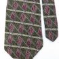 PETER THOMAS ForestGreen PINK DIAMOND SILK TIE NECK TIE Men Designer Tie EUC