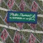 PETER THOMAS ForestGreen PINK DIAMOND SILK TIE NECK TIE Men Designer Tie EUC