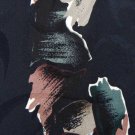 CHEZ ROFFE BLACK OLIVE TAN ABSTRACT SILK TIE NECK TIE Men Designer Tie EUC