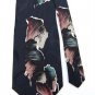 CHEZ ROFFE BLACK OLIVE TAN ABSTRACT SILK TIE NECK TIE Men Designer Tie EUC