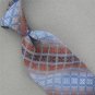 VTG WEMBLEY BROWN SKYBLUE SQUARE THICK WIDE TEXTURE 60s 70s Mens Neck Tie #V-2