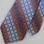 VTG WEMBLEY BROWN SKYBLUE SQUARE THICK WIDE TEXTURE 60s 70s Mens Neck Tie #V-2