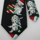 #1A New SURREY Christmas Holiday Ornament DALMATION DOG BLACK RED  Necktie Tie