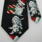 #1A New SURREY Christmas Holiday Ornament DALMATION DOG BLACK RED  Necktie Tie