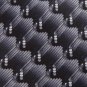 SETAZONE WAVES CIRCLES BLACK GREY SILK MEN NECK TIE Men Designer Tie EUC